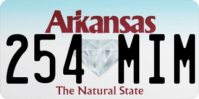 AR license plate 254MIM
