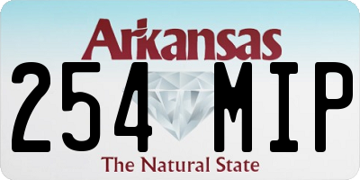 AR license plate 254MIP
