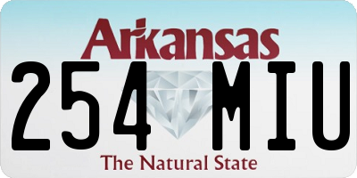 AR license plate 254MIU