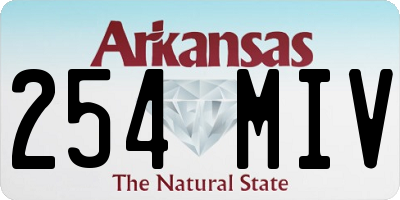 AR license plate 254MIV