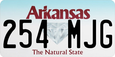 AR license plate 254MJG