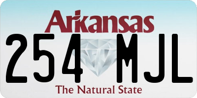 AR license plate 254MJL