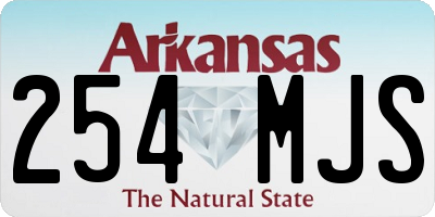 AR license plate 254MJS