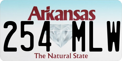AR license plate 254MLW