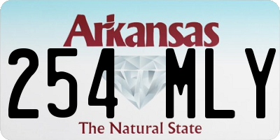 AR license plate 254MLY