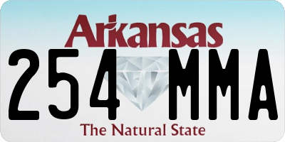 AR license plate 254MMA