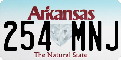AR license plate 254MNJ