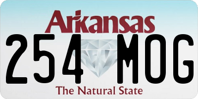 AR license plate 254MOG