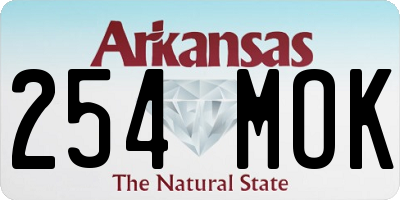 AR license plate 254MOK