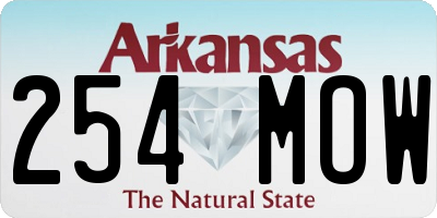 AR license plate 254MOW