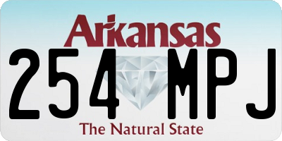 AR license plate 254MPJ