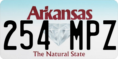 AR license plate 254MPZ