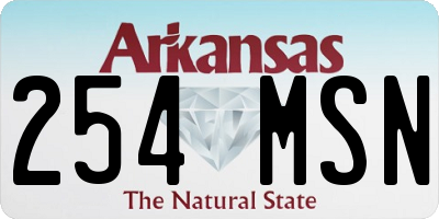 AR license plate 254MSN