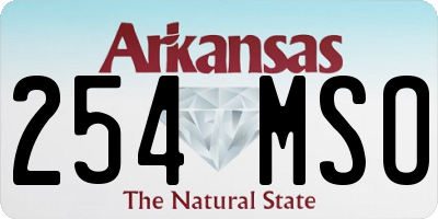 AR license plate 254MSO