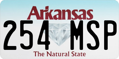 AR license plate 254MSP