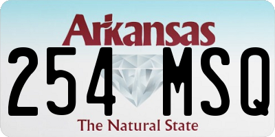 AR license plate 254MSQ