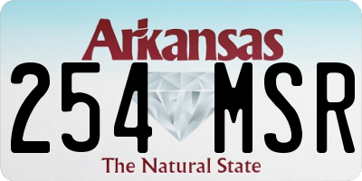 AR license plate 254MSR