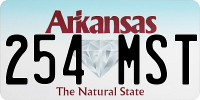 AR license plate 254MST