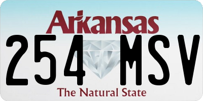AR license plate 254MSV
