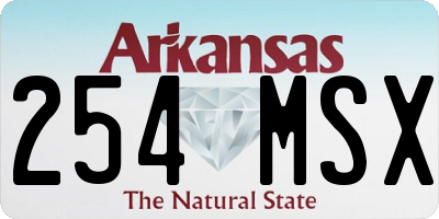 AR license plate 254MSX