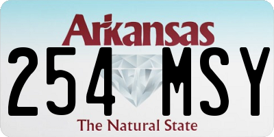 AR license plate 254MSY