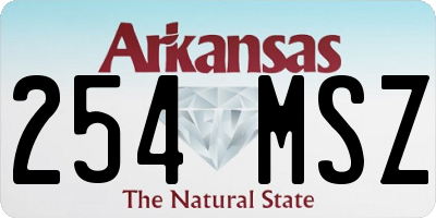 AR license plate 254MSZ