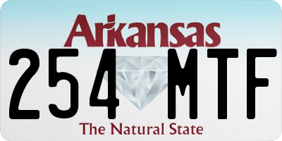 AR license plate 254MTF