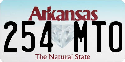 AR license plate 254MTO