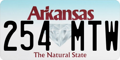 AR license plate 254MTW