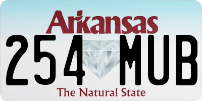 AR license plate 254MUB