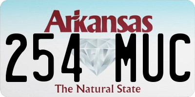 AR license plate 254MUC
