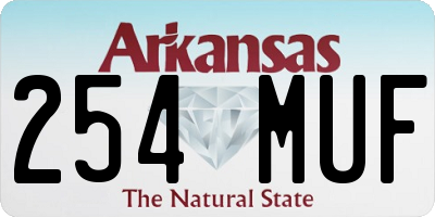 AR license plate 254MUF