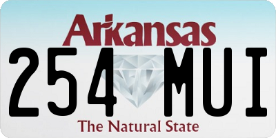 AR license plate 254MUI