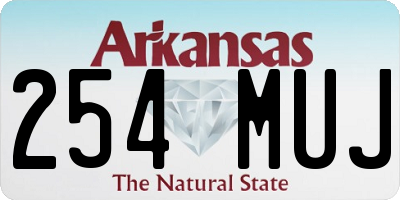 AR license plate 254MUJ