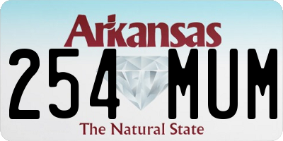 AR license plate 254MUM