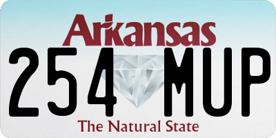 AR license plate 254MUP