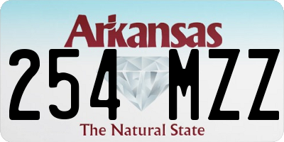 AR license plate 254MZZ