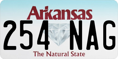 AR license plate 254NAG