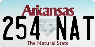 AR license plate 254NAT