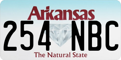 AR license plate 254NBC