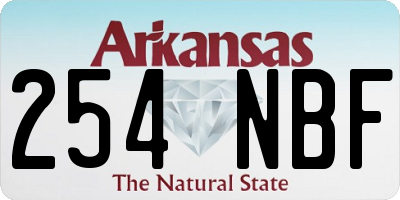 AR license plate 254NBF