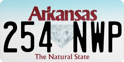 AR license plate 254NWP