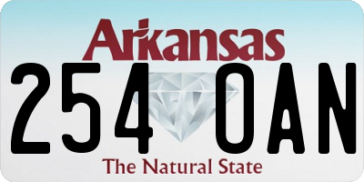AR license plate 254OAN