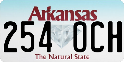 AR license plate 254OCH