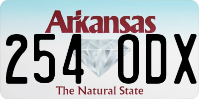 AR license plate 254ODX
