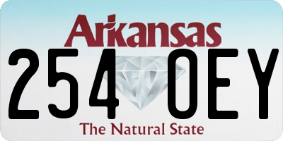 AR license plate 254OEY