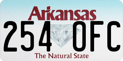 AR license plate 254OFC