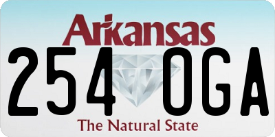AR license plate 254OGA
