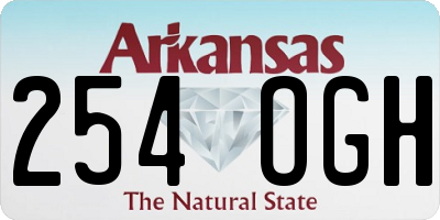AR license plate 254OGH
