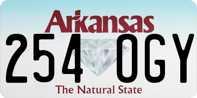 AR license plate 254OGY